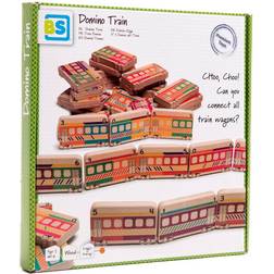 BS Domino Tåg i trä med 28 brickor