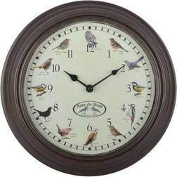 Esschert Design Clock with Birdsounds Väggklocka 30.1cm