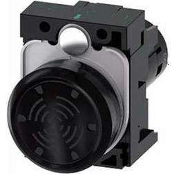 Siemens Akustisk signal enhed, kompakt, 22 mm, rund, plast, sort, 24 V AC DC, skrueterminal