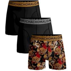 Muchachomalo Cotton Stretch Boxers Rooster 3-pack - Black