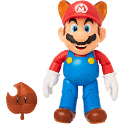 JAKKS Pacific Super Mario Raccoon Mario Feuille 10cm figurine Boxset Exclusive accessoires (406072)