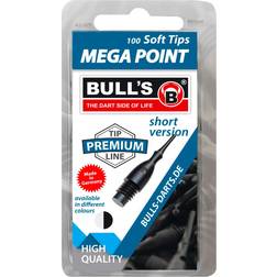 Bulls Bull's Mega Point Tips Short 100-pack black