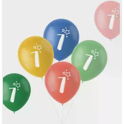 Folat Sifferballonger 7 år, 6-pack