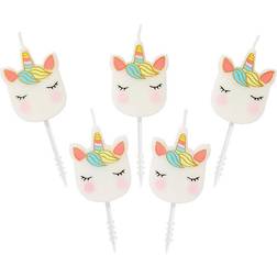 Talking Tables Cake Candles We Heart Unicorns 5-pack