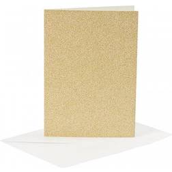 Creativ Company Glitterkort och kuvert 4 set guld