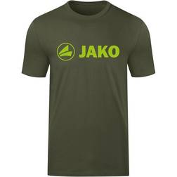 JAKO Promo T-shirt Unisex - Khaki/Neongreen