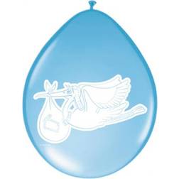 Folat ballong Birth Boy 30 cm latexblå 8 bitar