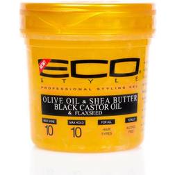 Eco Style Olive Oil & Shea Butter Black Castor Oil & Flaxseed 473ml