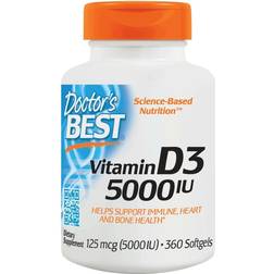 Doctor's Best Vitamin D3 5000 IU 360 st