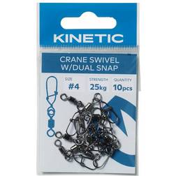 Kinetic Crane Dual Snap Swivel 10 Units 8 Black