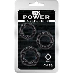 Chisa Novelties GK Power Beaded Cock Rings 3-pack