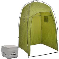vidaXL Portabel campingtoalett med tält 10 10 L