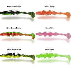 Quantum Magic Trout T-Worm Paddler Cheese 5,5cm, 1,5g (6-pack) Neon Yellow/Black