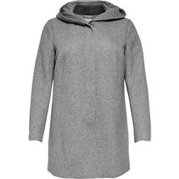 Only Sedona Curvy Seasonal Coat - Grey/Light Grey Melange