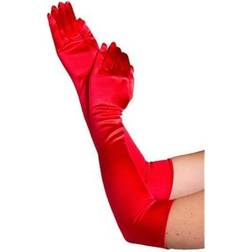 Long Party Gloves Red