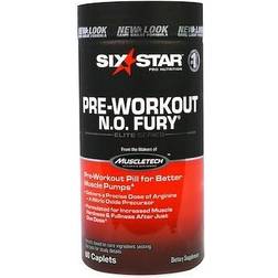 Six Star Pro Nutrition Pre-Workout N.O. Fury Elite Series 60 Caplets