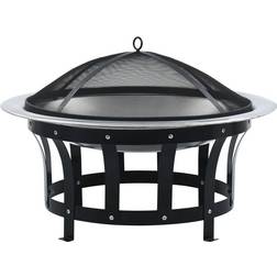 vidaXL Fire Pit with Grill