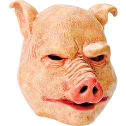 Bristol Novelty Unisex Horror Pig Latex huvudmask Pink One Size