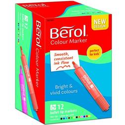 Berol Colour Marker Bullet Tip 12-pack
