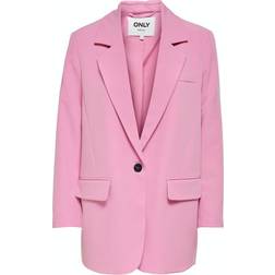 Only Lana Berry Long Blazer - Pink/Fuchsia Pink