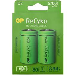 GP Batteries ReCyko NiMH 5700mAh D 2-pack