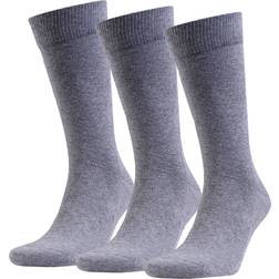 Amanda Christensen True Combed Cotton Socks 3-pack - Grey