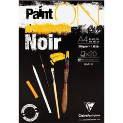 Clairefontaine Paint'ON Konstnärsblock Black Noir A4