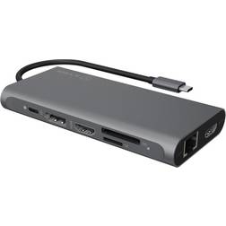RaidSonic IB-DK4050-CPD USB C-USB A/USB C/HDMI/DisplayPort/RJ45 Adapter