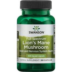 Swanson Lions Mane Mushroom 500mg 60 st