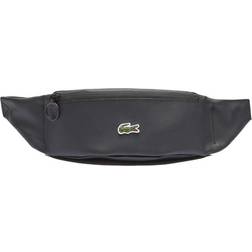 Lacoste Men's LCST Coated Canvas Zippered Fanny Waist Pack - Black