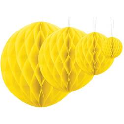 PartyDeco Honeycomb Boll Gul 40 cm