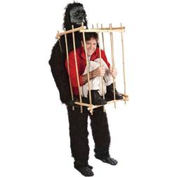 California Costumes Gorilla med Bur Maskeraddräkt