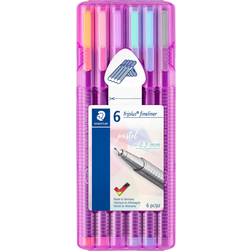 Staedtler Fineliners Triplus Pastell 6 pennor