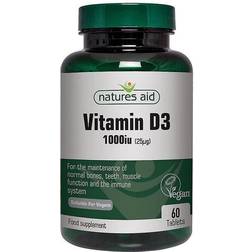Natures Aid Vitamin D3 1000iu 60 st