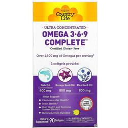 Country Life Ultra Concentrated Omega 3-6-9 Complete 90 st