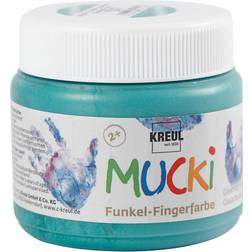 Mucki Fingerfärg, metallgrön, 150 ml/ 1 burk