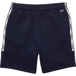 Lacoste Branded Bands Cotton Fleece Blend Shorts - Navy Blue