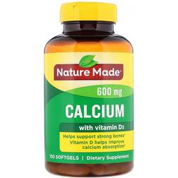 Nature Made Calcium with Vitamin D3 600mg 100 st