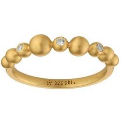 ByBiehl Pebbles Band Ring - Gold/Transparent