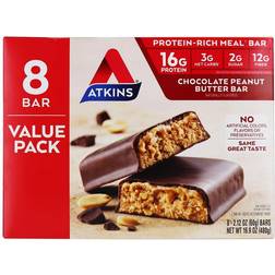 Atkins Meal Bar Value Pack Chocolate Peanut Butter 8 Bars
