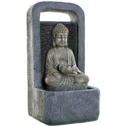 Dkd Home Decor Decor Buddha Harts Orientalisk Grey 31x26x61cm