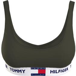 Tommy Hilfiger Tommy 85 Stretch Cotton Logo Bralette - Army Green