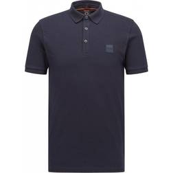 Hugo Boss Stretch Cotton Slim Fit with Logo Patch Polo Shirt - Dark Blue