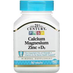 21st Century Calcium Magnesium Zinc + D3 90 st
