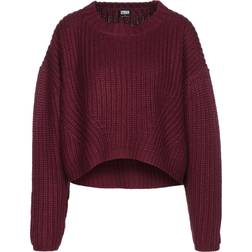 Urban Classics Ladies Wide Oversize Sweater - Cherry