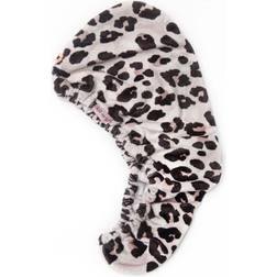 Kitsch – Leopardmönstrad hårhandduk i mikrofiber-Ingen färg No Size