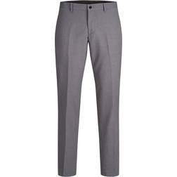 Jack & Jones Super Slim Fit Suit Trousers - Grey/Light Grey Melange