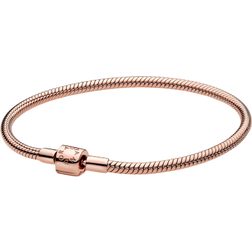 Pandora Moments Barrel Clasp Snake Chain Bracelet - Rose Gold