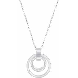 Swarovski Hollow Pendant Necklace - Silver/Transparent