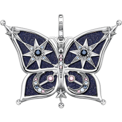Thomas Sabo Butterfly Star & Moon Pendant - Silver/Multicolour